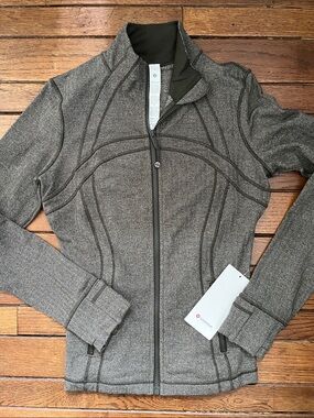 Lululemon Herringbone Olive Brown Dark Olive Define Jacket Size 8 NWT